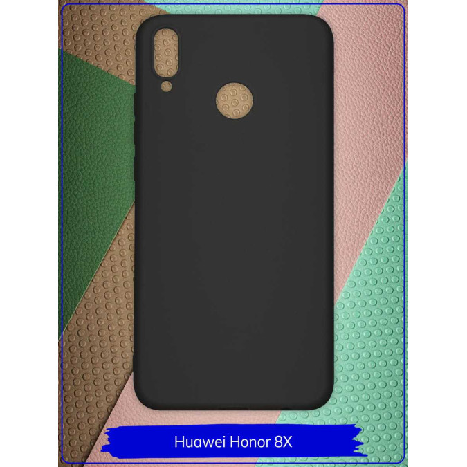 Чехол для Huawei Honor 8X. Силиконовый. Черный.