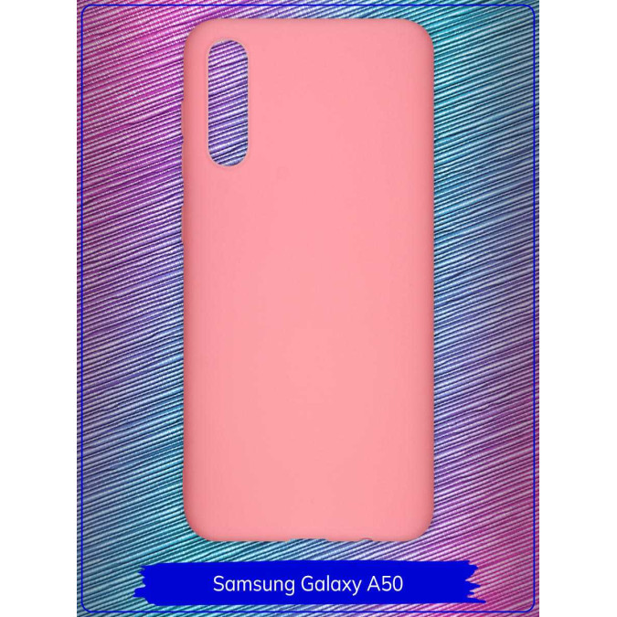 Чехол для Samsung Galaxy A50. Силиконовый. Розовый.