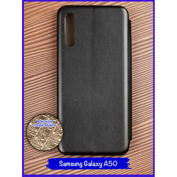 Чехол-книжка "Jack" для Samsung Galaxy A50. Экокожа. Черный.