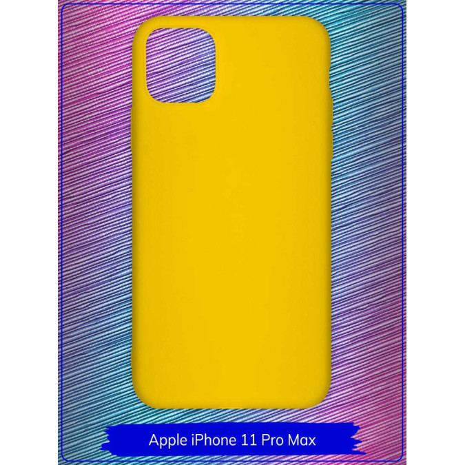 Чехол для Apple Iphone 11 Pro Max. Силиконовый. Желтый.