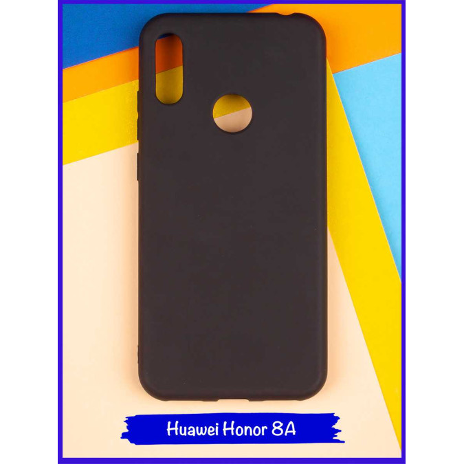 Чехол для Huawei Honor 8A / Huawei Y6s (2019) / Huawei Y6 Prime (2019). Силиконовый. Черный.