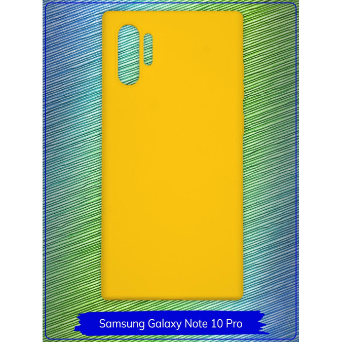 Чехол для Samsung Galaxy Note 10 Pro / Samsung Galaxy Note 10 Plus. Силиконовый. Желтый.