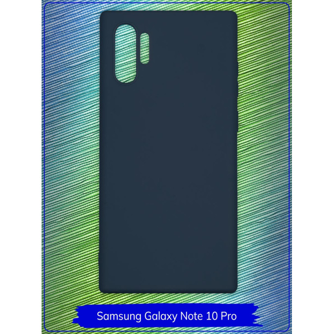 Чехол для Samsung Galaxy Note 10 Pro / Samsung Galaxy Note 10 Plus. Силиконовый. Темно-синий.