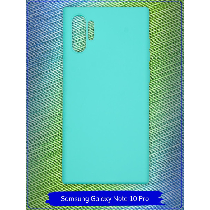 Чехол для Samsung Galaxy Note 10 Pro / Samsung Galaxy Note 10 Plus. Силиконовый. Бирюзовый.