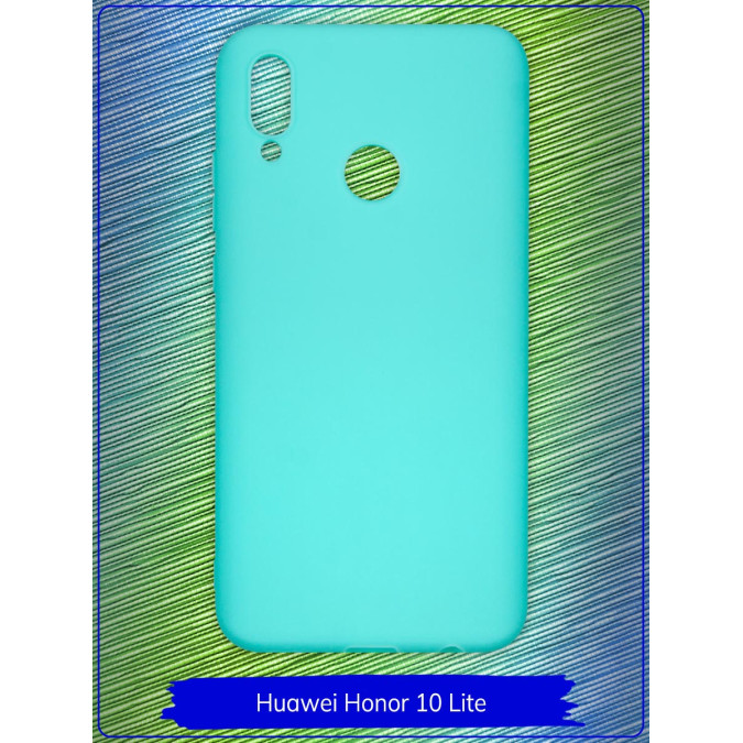 Чехол для Huawei Honor 10 Lite / Huawei P Smart (2019). Силиконовый. Бирюзовый.