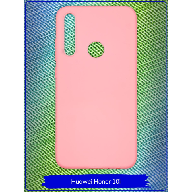 Чехол для Huawei Honor 10i. Силиконовый. Розовый.