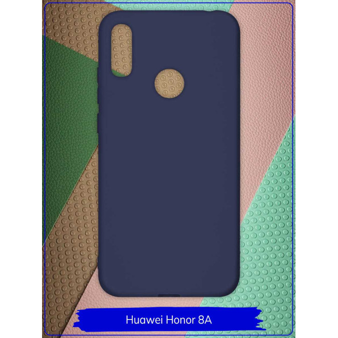 Чехол для Huawei Honor 8A / Huawei Y6s (2019) / Huawei Y6 Prime (2019). Силиконовый. Темно-синий.