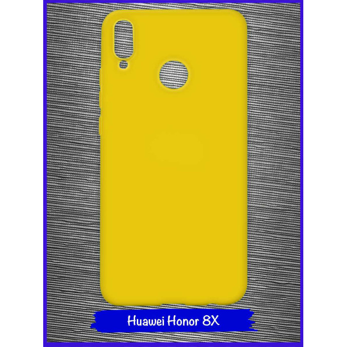 Чехол для Huawei Honor 8X. Силиконовый. Желтый.