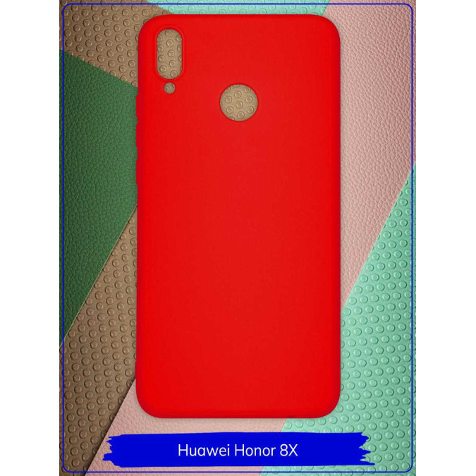 Чехол для Huawei Honor 8X. Силиконовый. Красный.