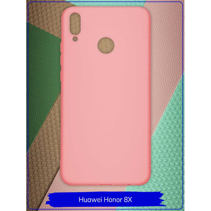 Чехол для Huawei Honor 8X. Силиконовый. Розовый.