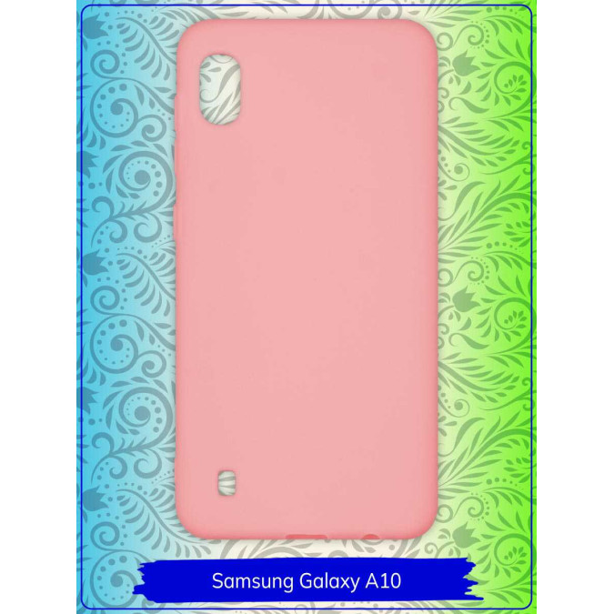 Чехол для Samsung Galaxy A10. Силиконовый. Розовый.