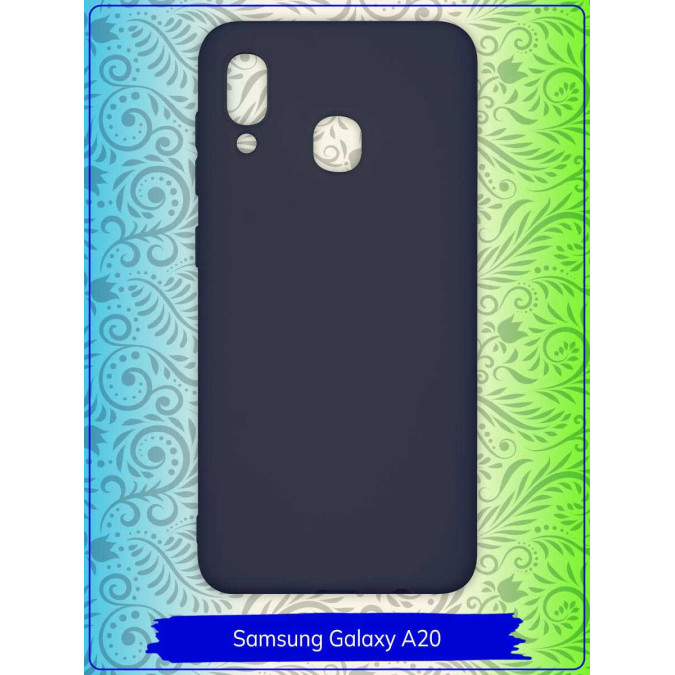 Чехол для Samsung Galaxy A20 / Samsung Galaxy A30 2019. Силиконовый. Темно-синий.