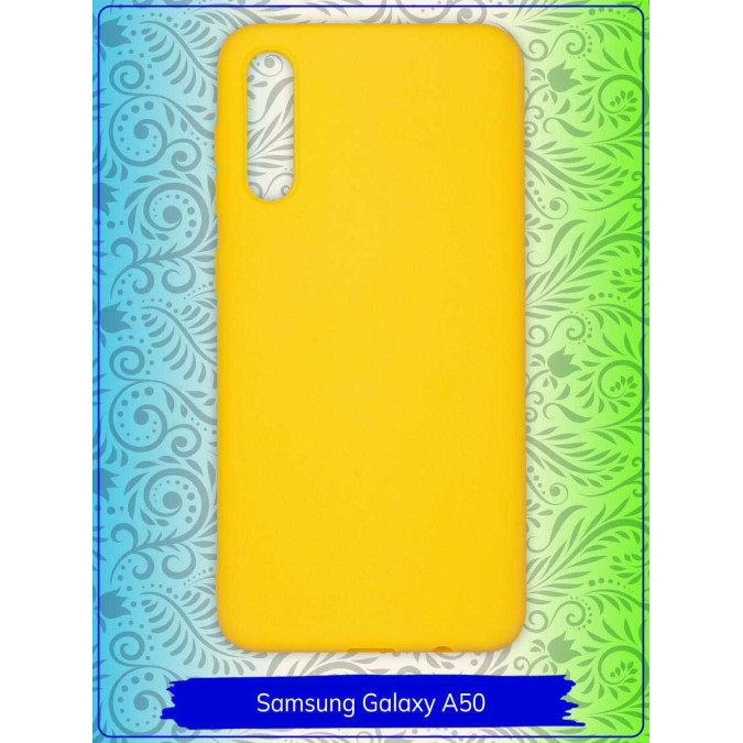 Чехол для Samsung Galaxy A50. Силиконовый. Желтый.