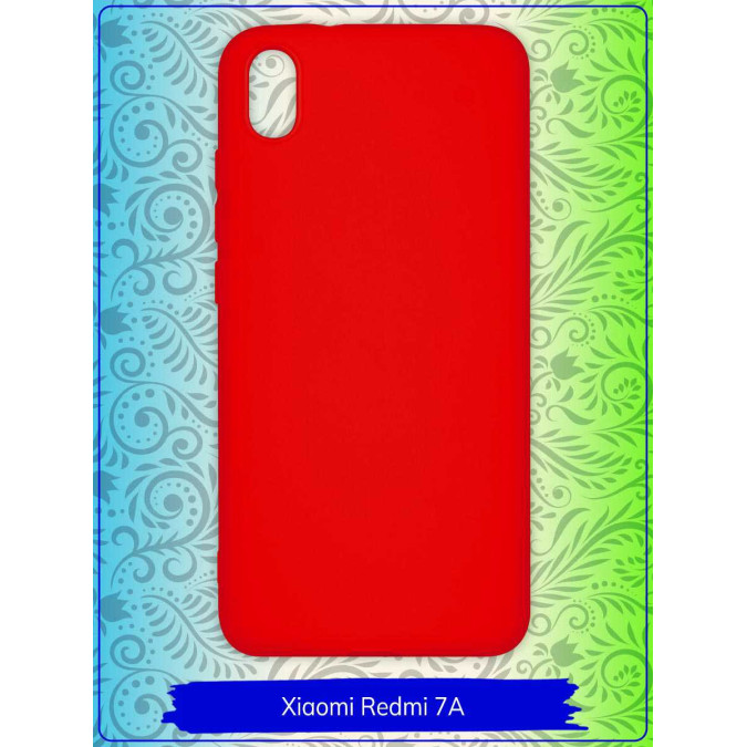 Чехол для Xiaomi Redmi 7A. Силиконовый. Красный.