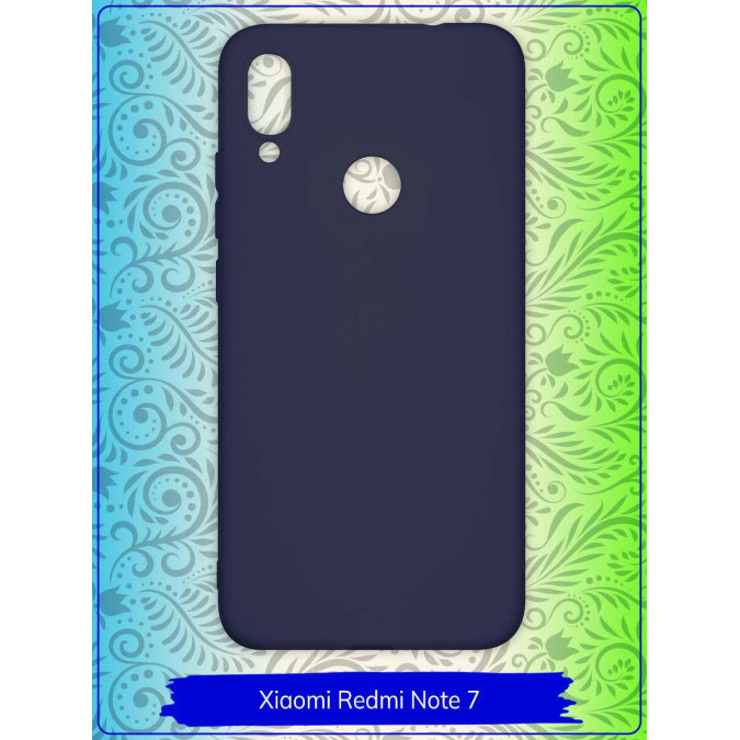 Чехол для Xiaomi Redmi Note 7 / Xiaomi Redmi Note 7 Pro. Силиконовый. Темно-синий.