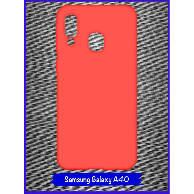 Чехол для Samsung Galaxy A40. Силиконовый. Красный.