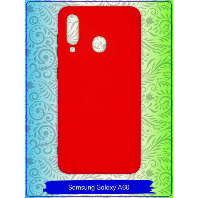 Чехол для Samsung Galaxy A60. Силиконовый. Красный.