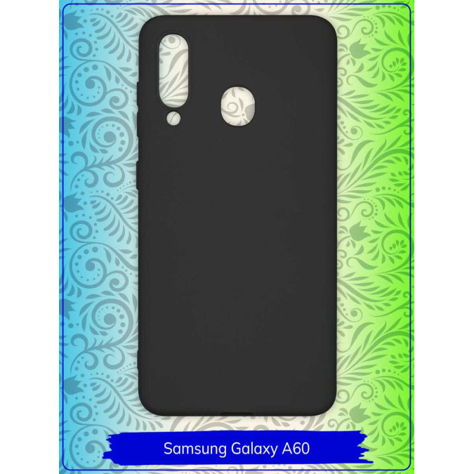 Чехол для Samsung Galaxy A60. Силиконовый. Черный.