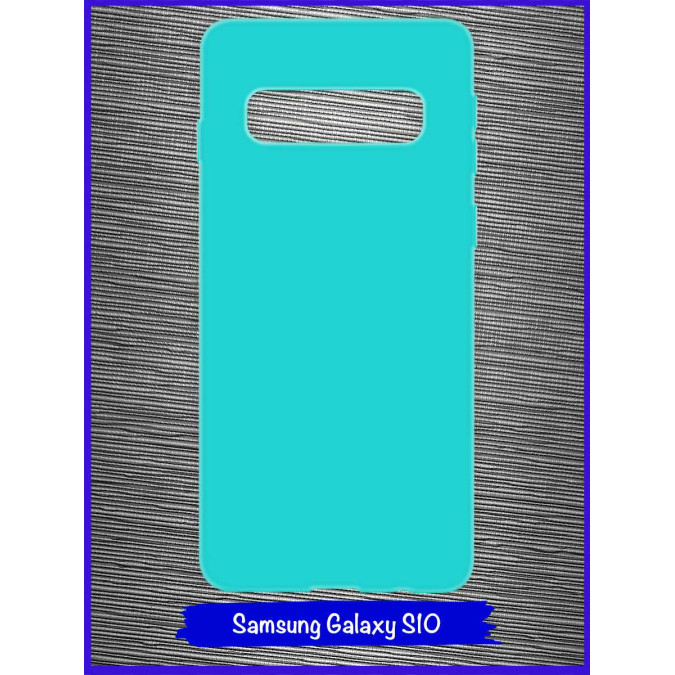 Чехол для Samsung Galaxy S10. Силиконовый. Бирюзовый.