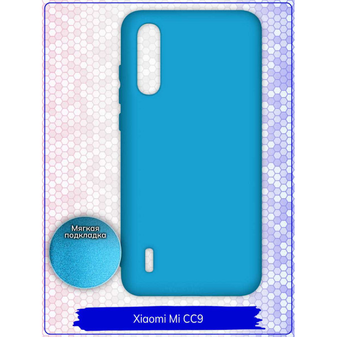 Чехол для Xiaomi Mi CC9 / Xiaomi Mi9 Lite / Xiaomi Mi A3 Lite. Soft touch premium. Голубой.