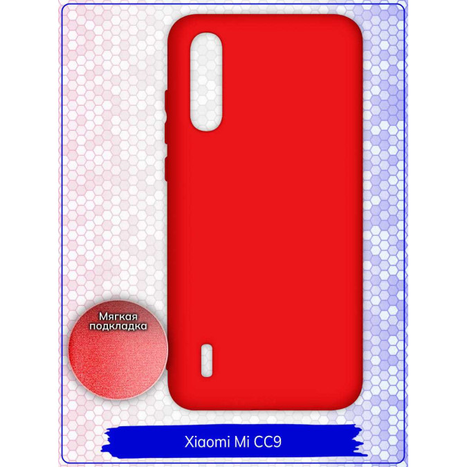 Чехол для Xiaomi Mi CC9 / Xiaomi Mi9 Lite / Xiaomi Mi A3 Lite. Soft touch premium. Красный.