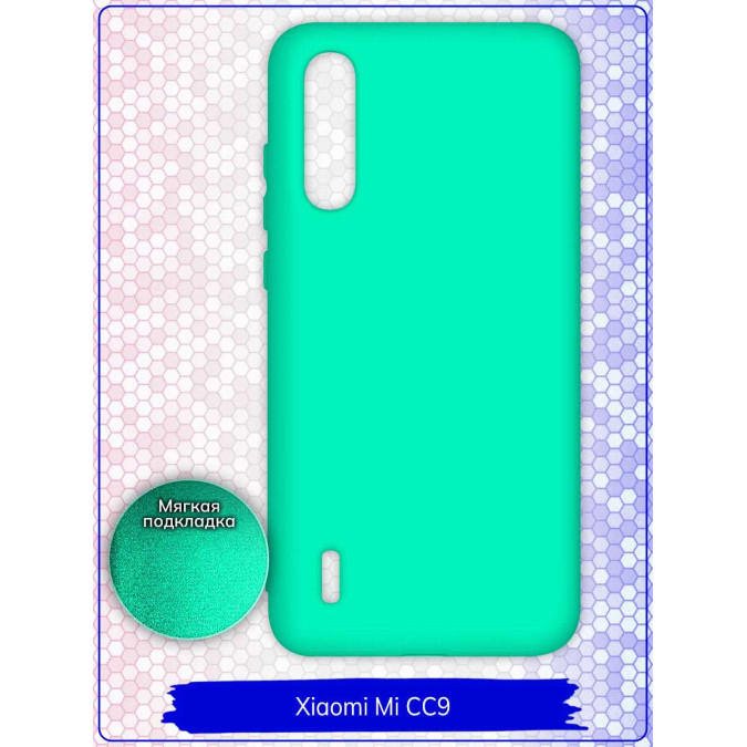 Чехол для Xiaomi Mi CC9 / Xiaomi Mi9 Lite / Xiaomi Mi A3 Lite. Soft touch premium. Бирюзовый.