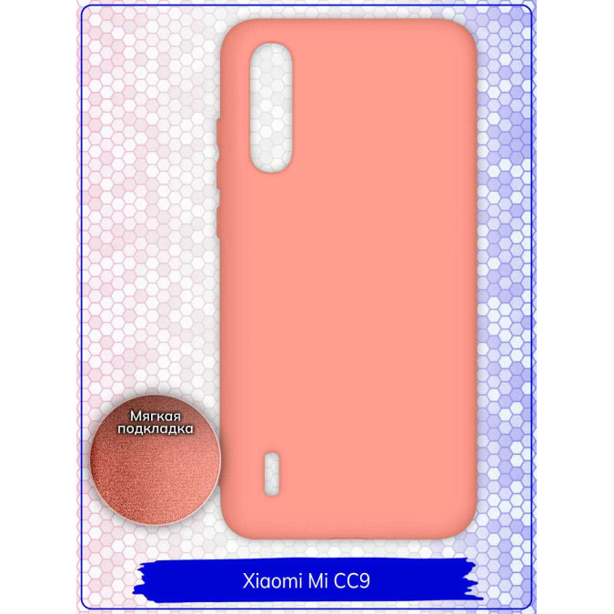 Чехол для Xiaomi Mi CC9 / Xiaomi Mi9 Lite / Xiaomi Mi A3 Lite. Soft touch premium. Бледно-розовый.