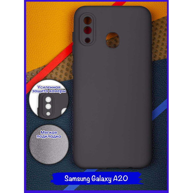 Чехол для Samsung Galaxy A30. Soft touch premium. Темно-синий.