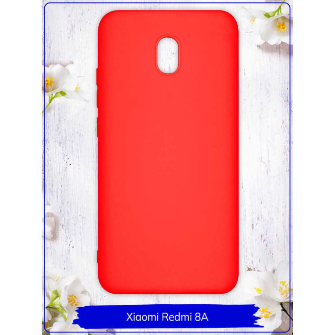 Чехол для Xiaomi Redmi 8A. Силиконовый. Красный.