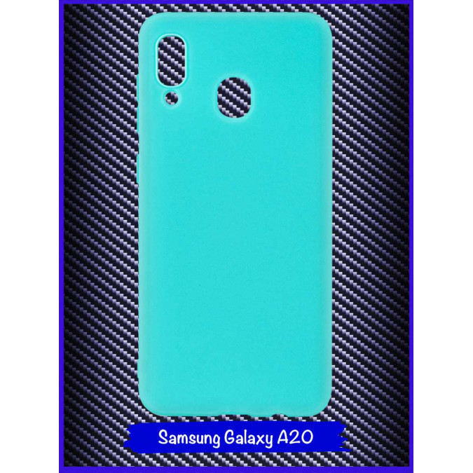 Чехол для Samsung Galaxy A30. Силиконовый. Бирюзовый.