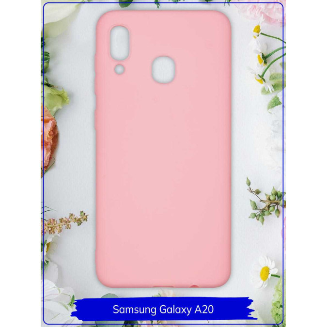 Чехол для Samsung Galaxy A30. Силиконовый. Розовый.