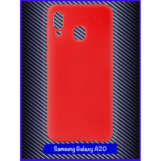 Чехол для Samsung Galaxy A30. Силиконовый. Красный.