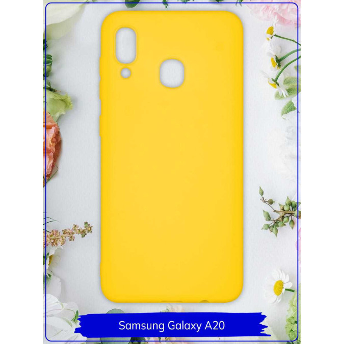 Чехол для Samsung Galaxy A30. Силиконовый. Желтый.