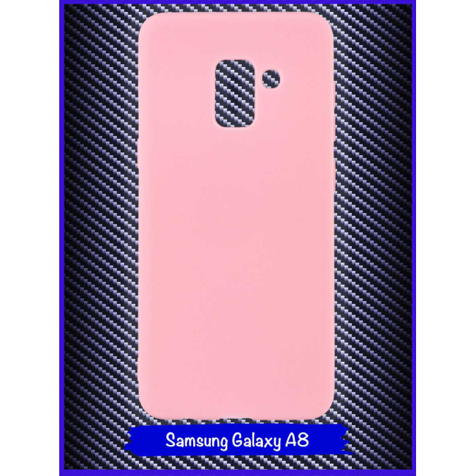 Чехол для Samsung Galaxy A8 2018. Силиконовый. Розовый.