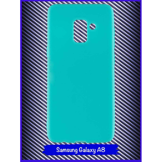 Чехол для Samsung Galaxy A8 2018. Силиконовый. Бирюзовый.