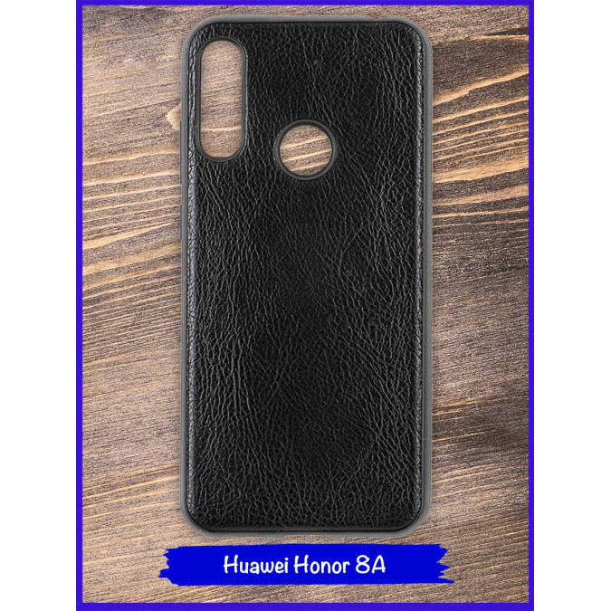 Чехол для Huawei Honor 8A / Huawei Y6s (2019) / Huawei Y6 Prime (2019). Экокожа. Черный.