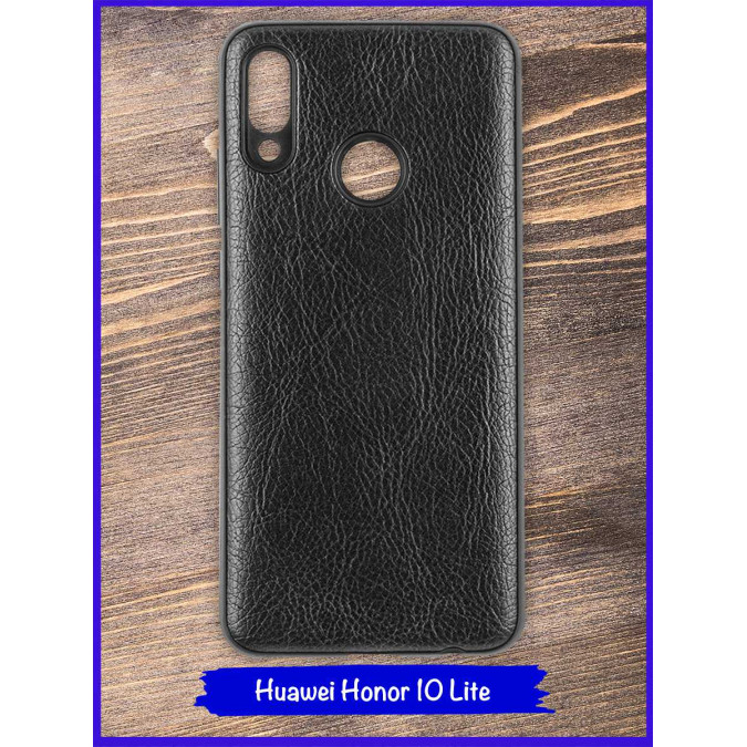 Чехол для Huawei Honor 10 Lite / Huawei P Smart (2019). Экокожа. Черный.