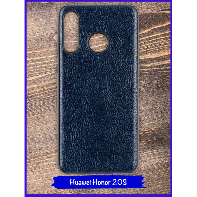 Чехол для Huawei Honor 20S / Huawei P30 Lite. Экокожа. Темно-синий.