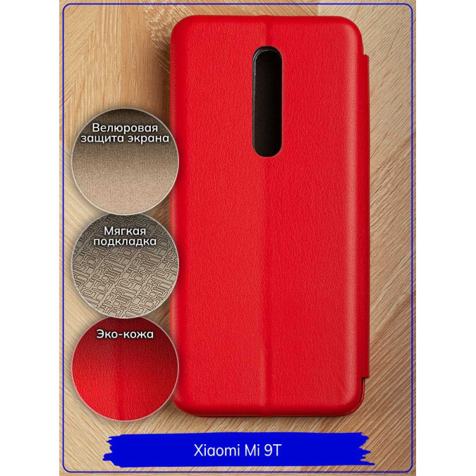 Чехол-книжка "Jack" для Xiaomi Mi 9T / Xiaomi Mi 9T Pro / Xiaomi Redmi K20 / Xiaomi Redmi K20 Pro. Экокожа. Красный.