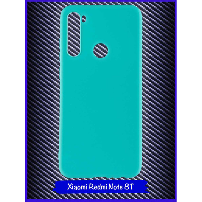 Чехол для Xiaomi Redmi Note 8T. Силиконовый. Бирюзовый.