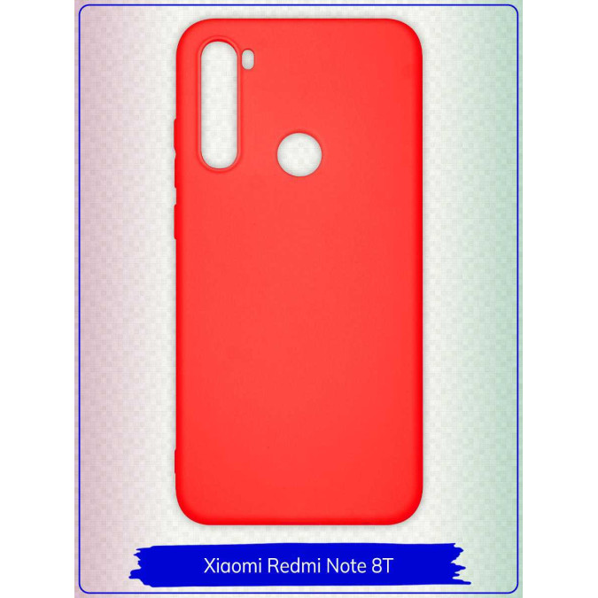 Чехол для Xiaomi Redmi Note 8T. Силиконовый. Красный.