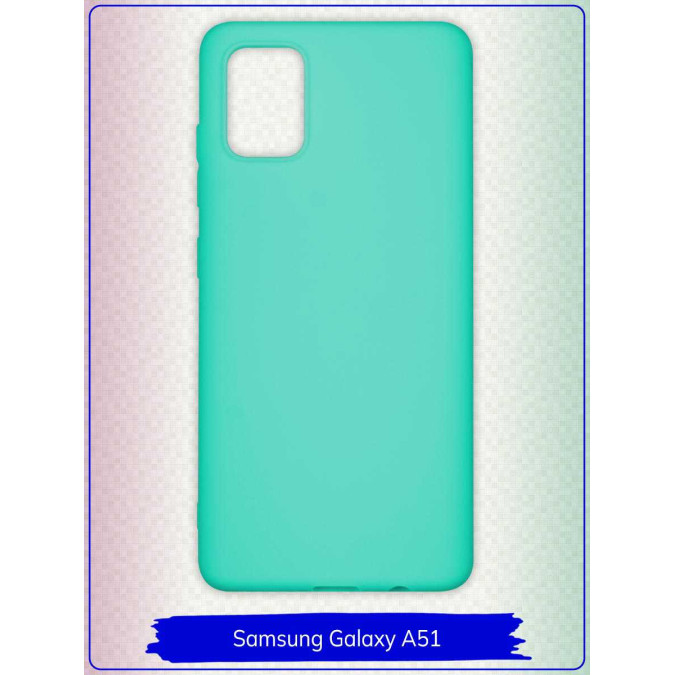 Чехол для Samsung Galaxy A51. Силиконовый. Бирюзовый.