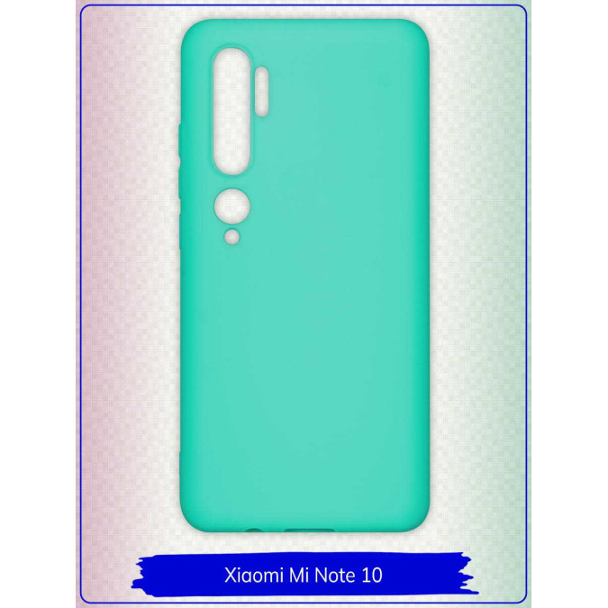 Чехол для Xiaomi Mi Note 10 / Xiaomi Mi Note 10 Pro / Xiaomi Mi CC9 Pro. Силиконовый. Бирюзовый.