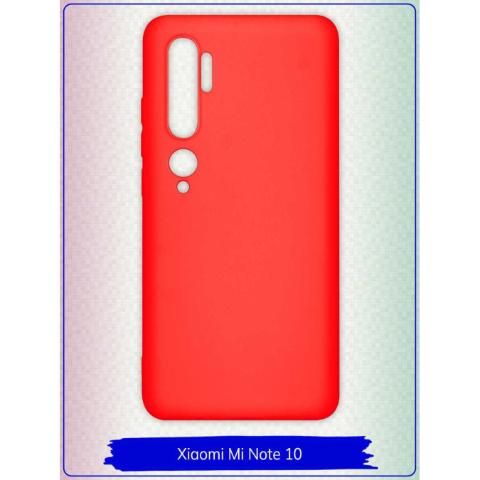 Чехол для Xiaomi Mi Note 10 / Xiaomi Mi Note 10 Pro / Xiaomi Mi CC9 Pro. Силиконовый. Красный.