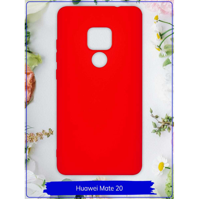 Чехол для Huawei Mate 20. Силиконовый. Красный.