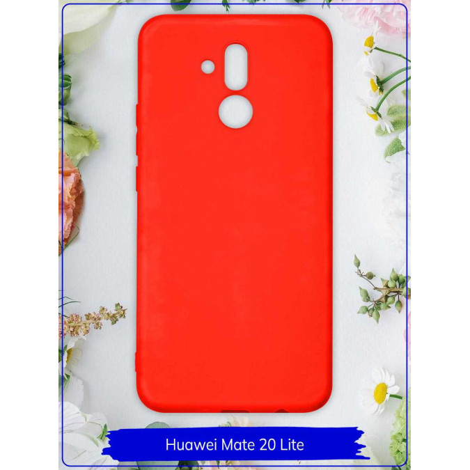 Чехол для Huawei Mate 20 Lite. Силиконовый. Красный.