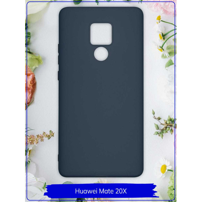 Чехол для Huawei Mate 20X. Силиконовый. Темно-синий.