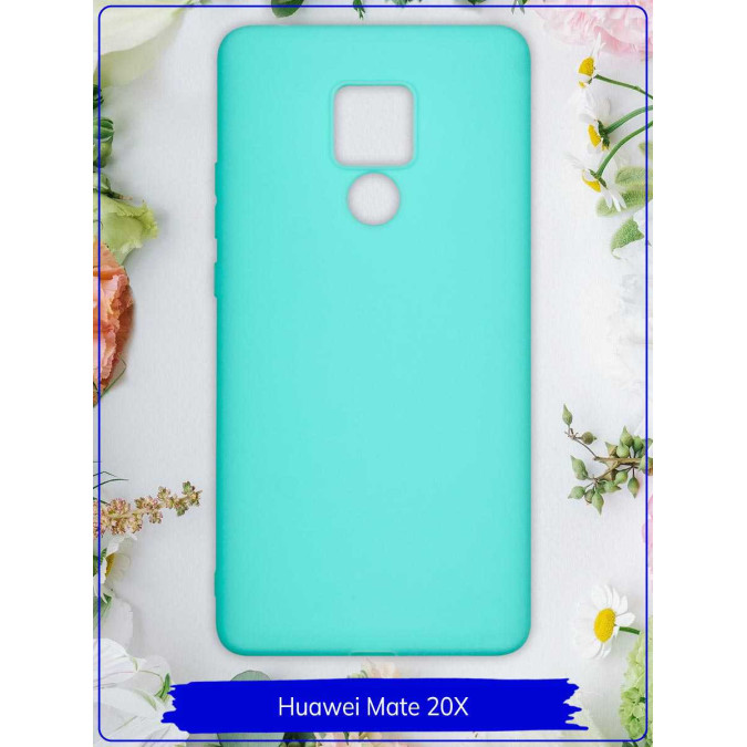 Чехол для Huawei Mate 20X. Силиконовый. Бирюзовый.