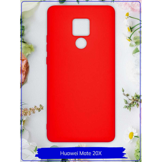 Чехол для Huawei Mate 20X. Силиконовый. Красный.