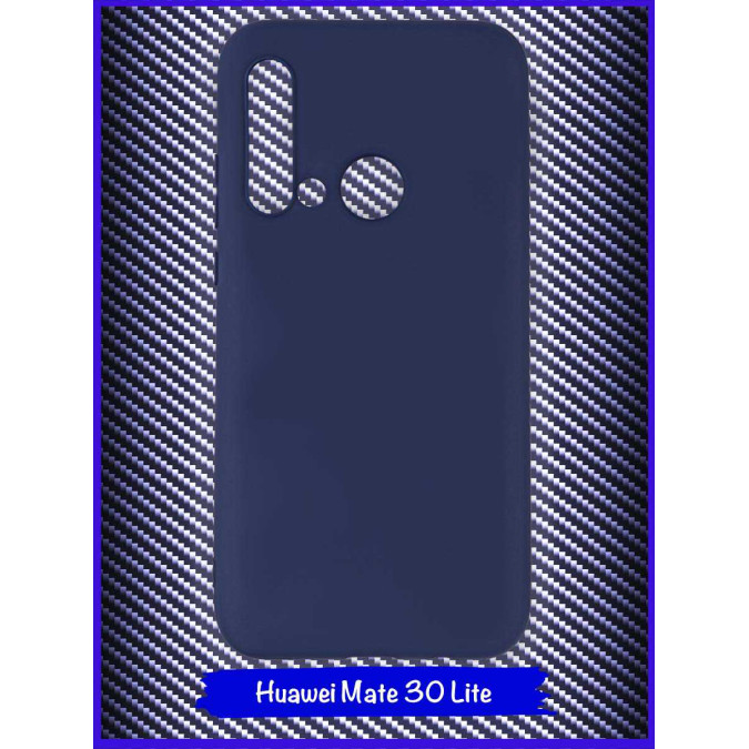 Чехол для Huawei Mate 30 Lite / Huawei Nova 5i. Силиконовый. Темно-синий.